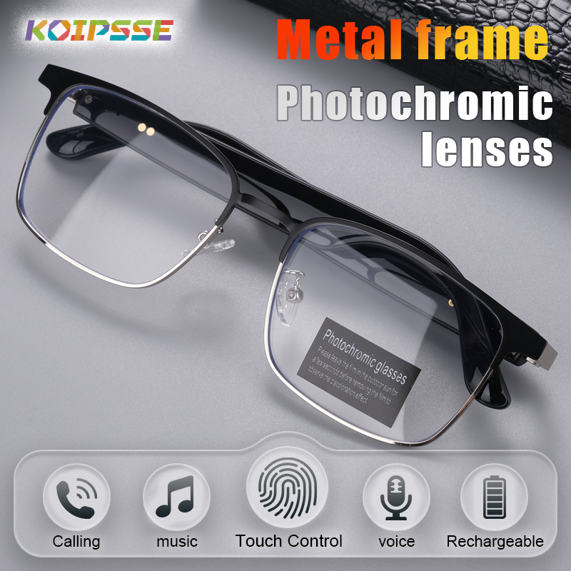 Home Office Headset - Koipsse Smart Glasses Metal Frame Color-Changing