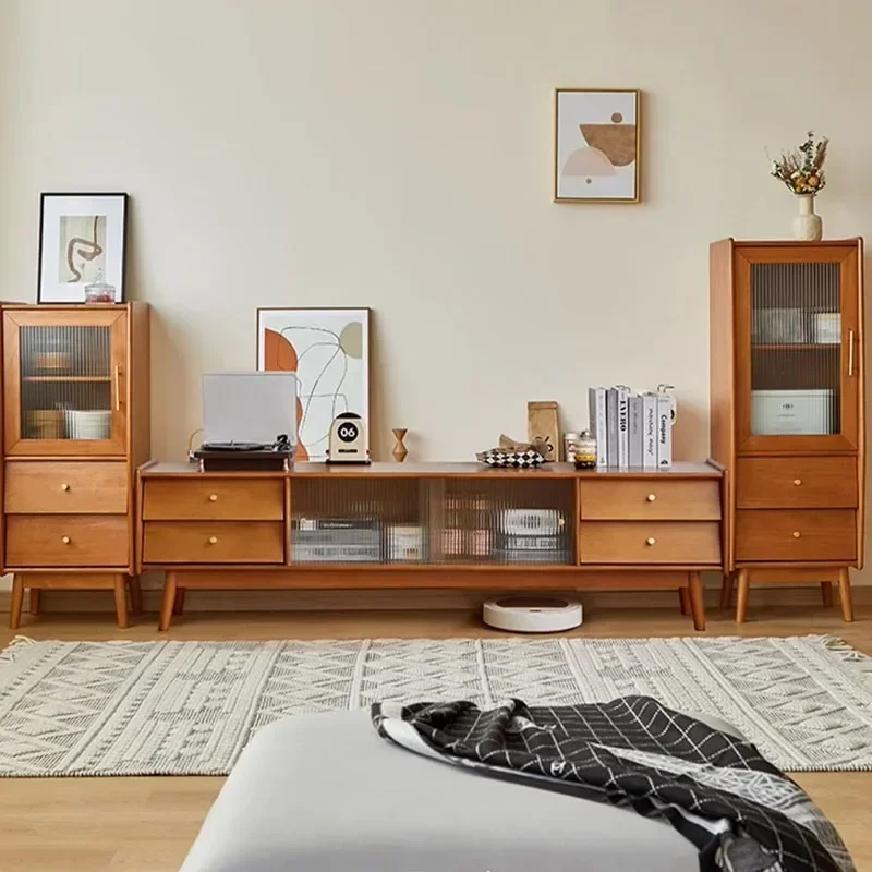 Drawer Pedestal Cabinet - Media Console Tv Stand Modern Storage