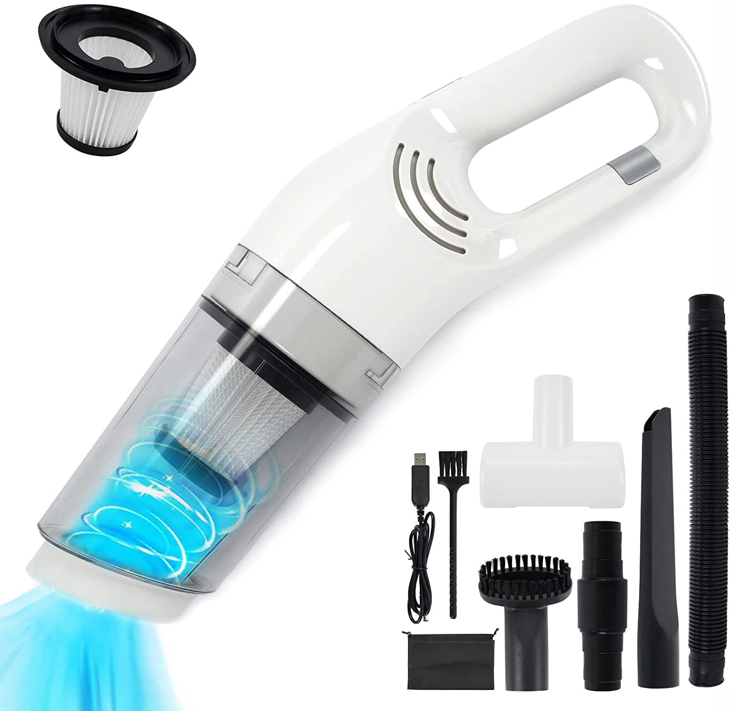 Home Office With Sofa - Wireless Car Vacuum Cleaner Handheld Portable