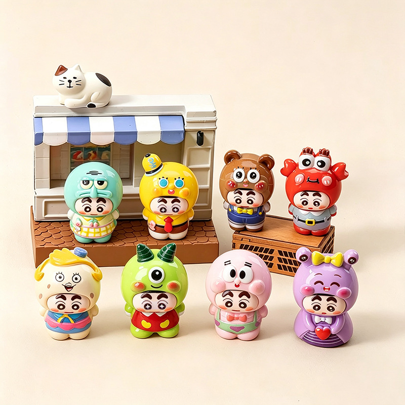 Home Office Romance Manga - Crayon Shin-Chan Cute Cartoon Resin Anime