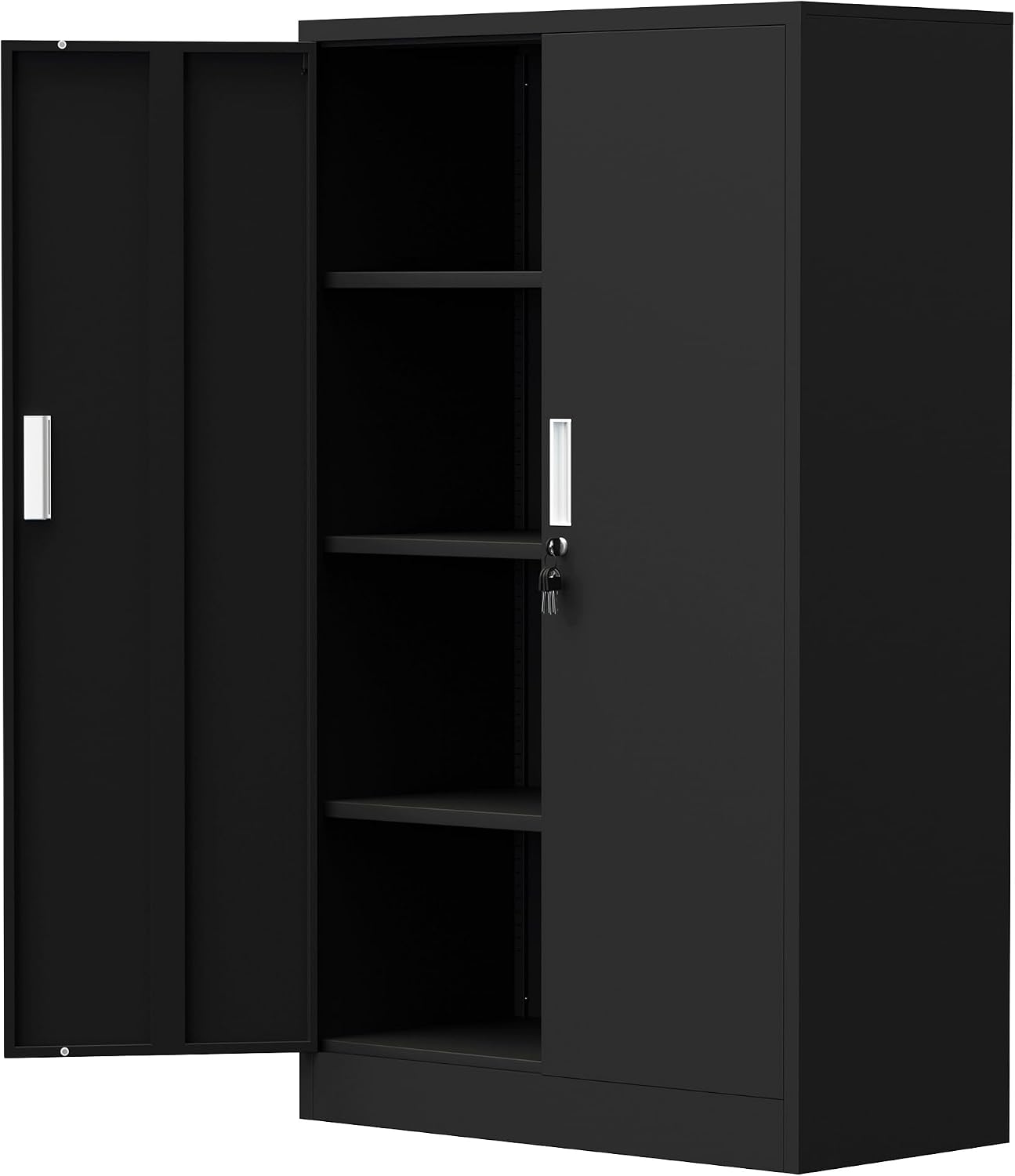 Home Office Kitchen - 53.5 Inch Tall Metal Lockable Storage