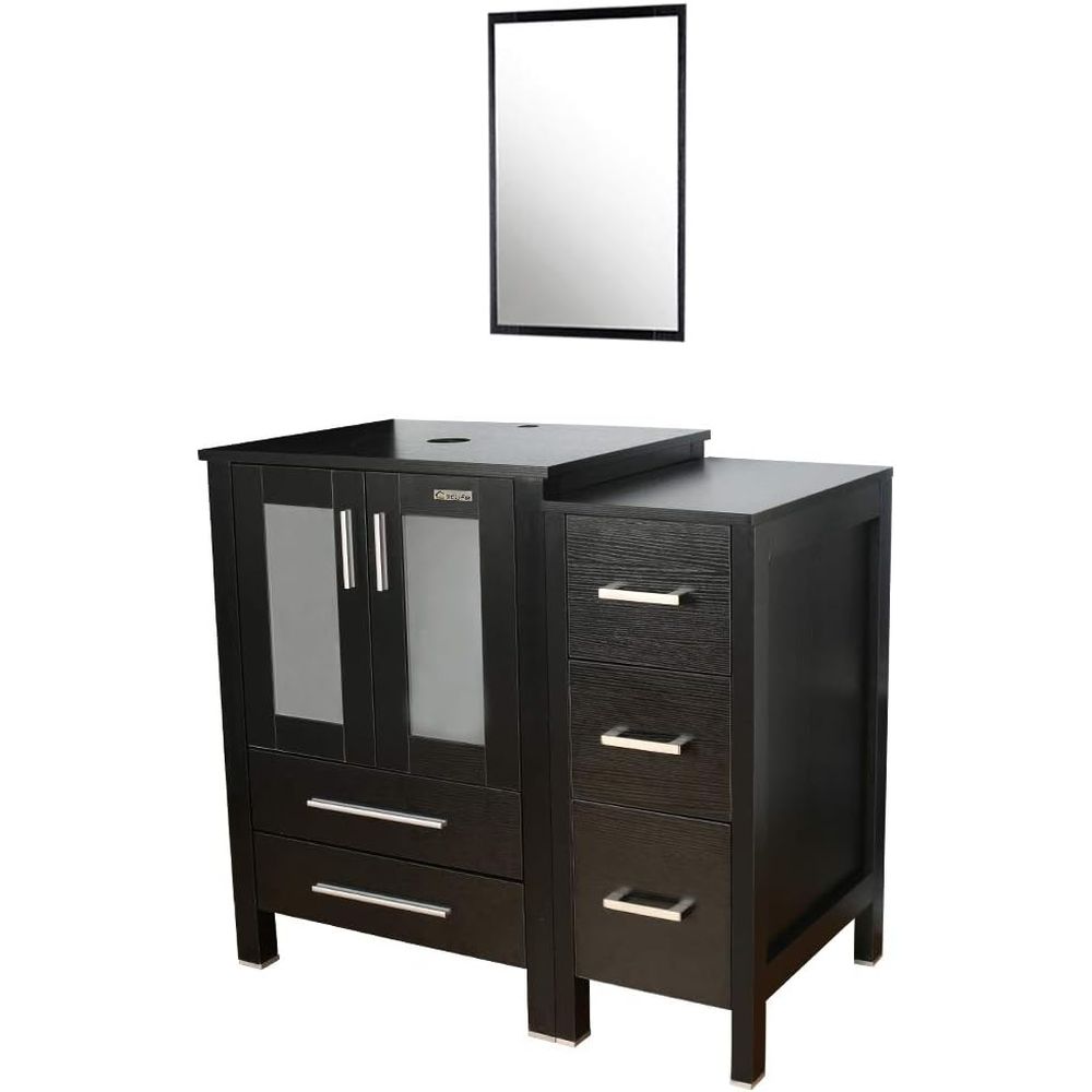36 Deep Pedestal Bathroom Vani - Drawer Pedestal Cabinet 评论和价格