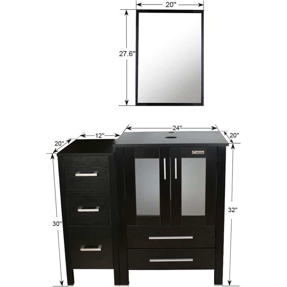 36 Deep Pedestal Bathroom Vani - Drawer Pedestal Cabinet 评论和价格