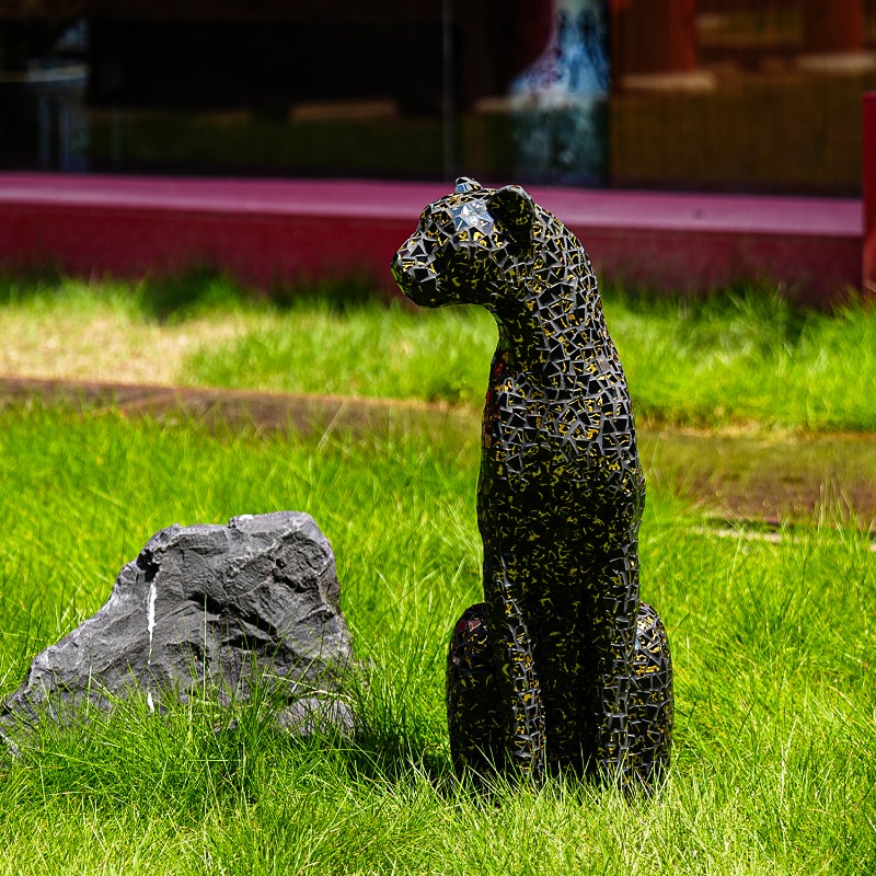 Black Gold Glass Patch Leopard - Home Office With Sofa 评论和价格