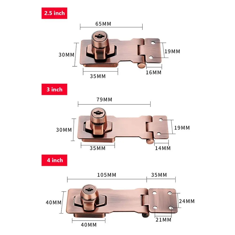 Zinc Alloy Keyed Hasp Lock Pun - Home Office Immigration 评论和价格