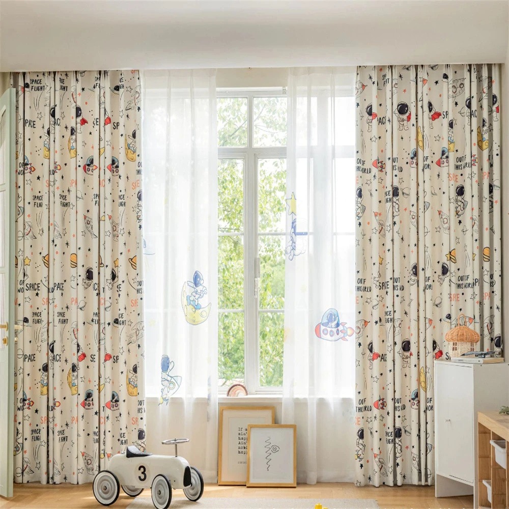 Vibrant Space Themed Window Bl - Home Office Rate 2025 评论和价格