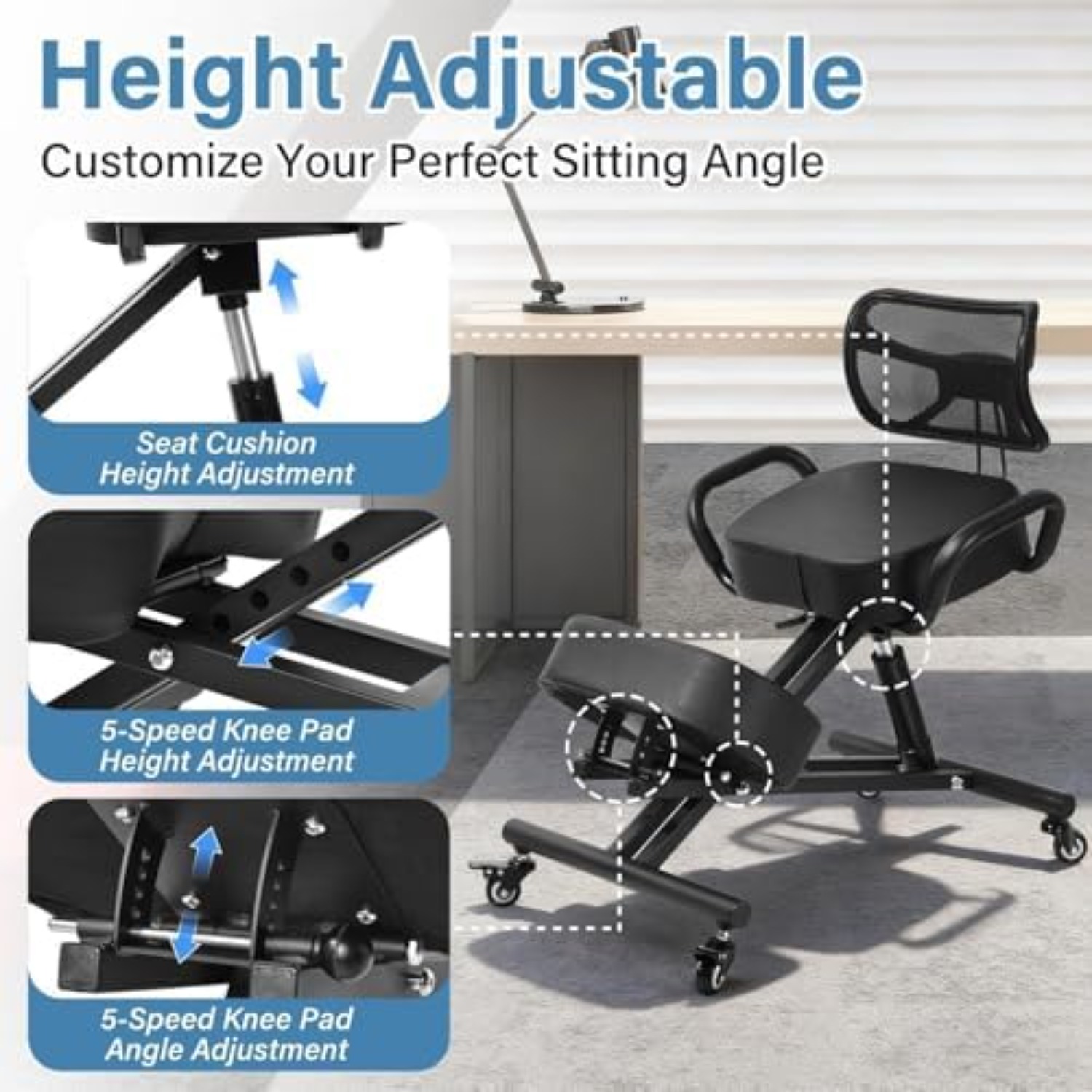 Ergonomic Kneeling Chair Adjus - Home Office Ergonomics 评论和价格