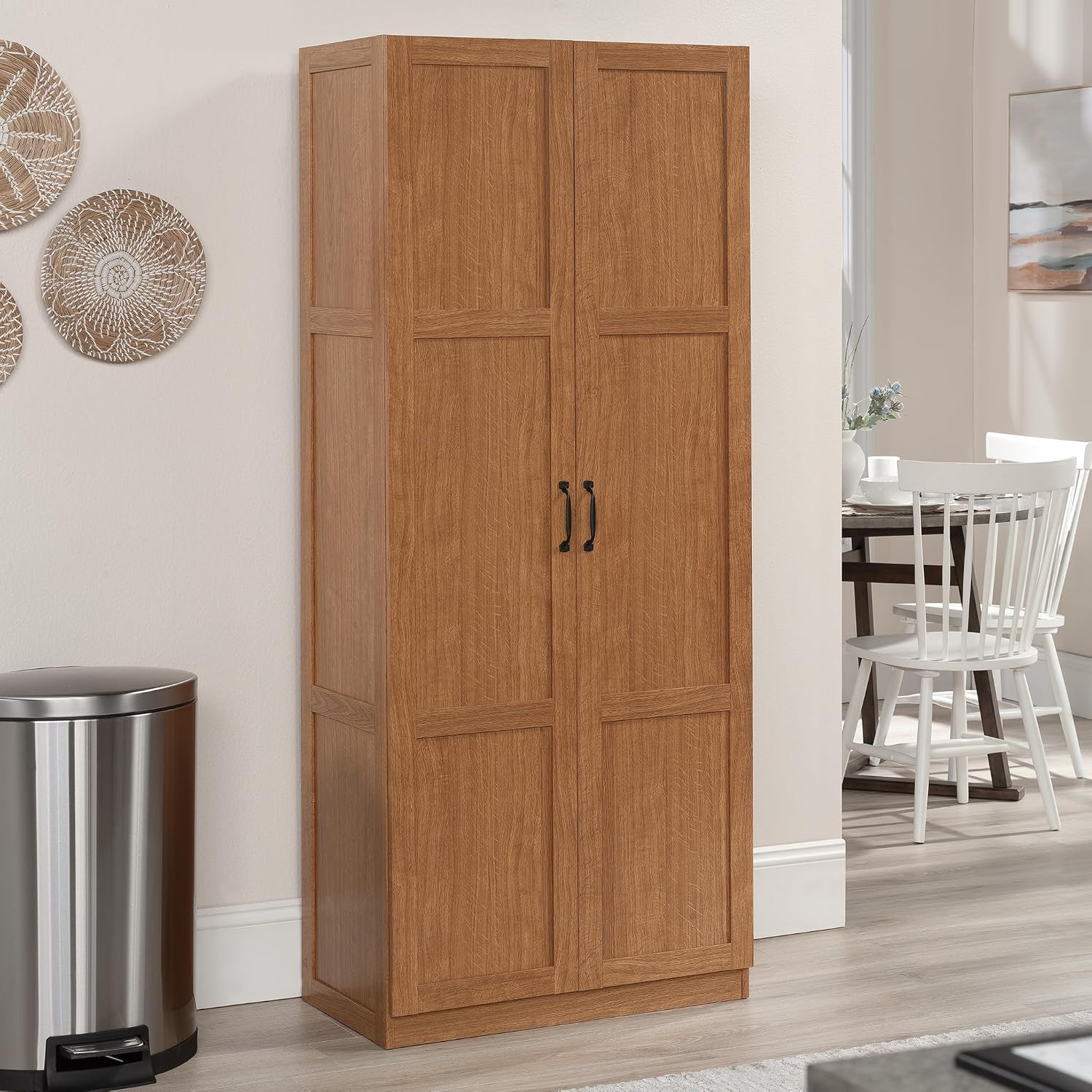 Tall Storage Cabinet, Freestan - Home Office Kitchen 评论和价格
