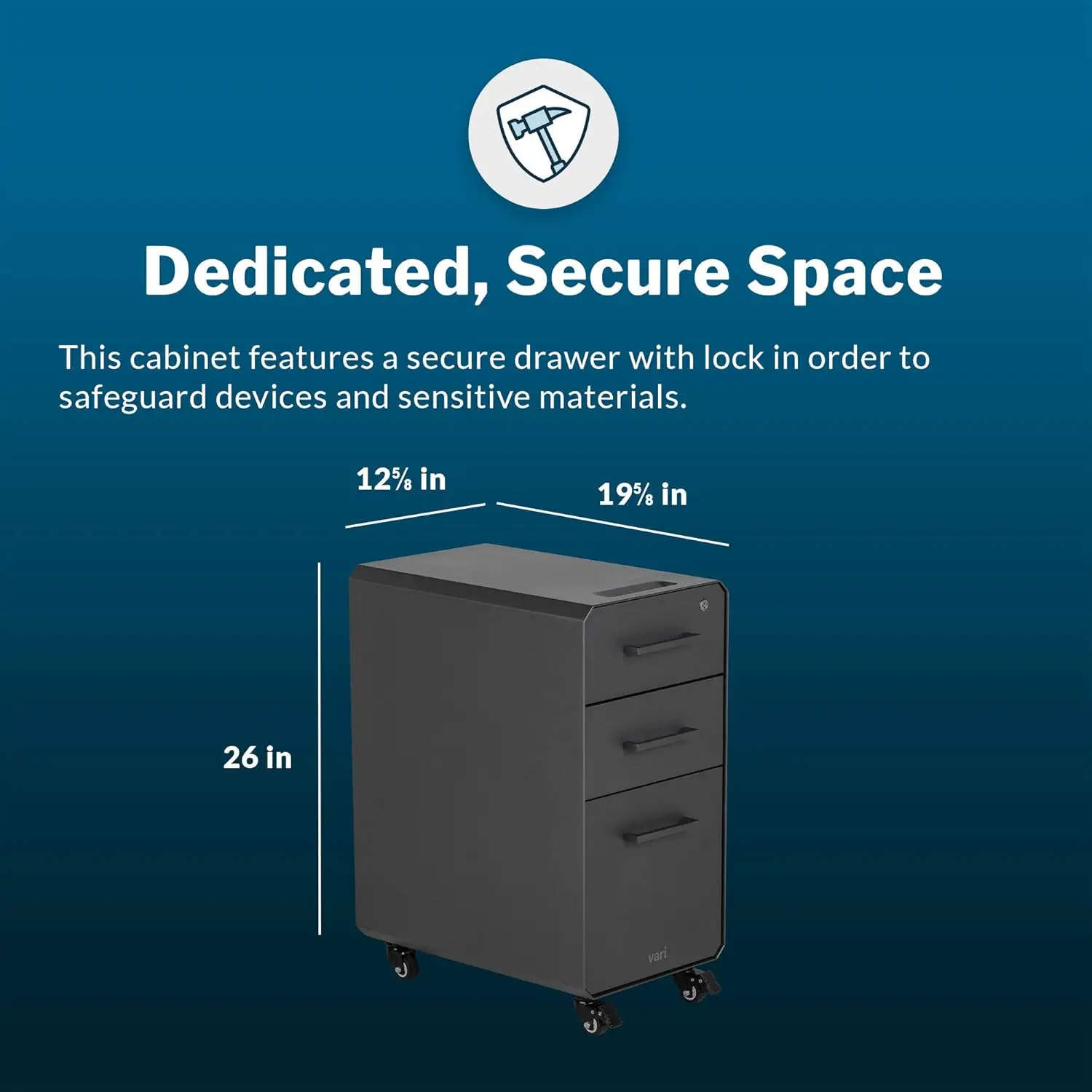 Slim File Cabinet - Three Draw - Drawer Pedestal Cabinet 评论和价格