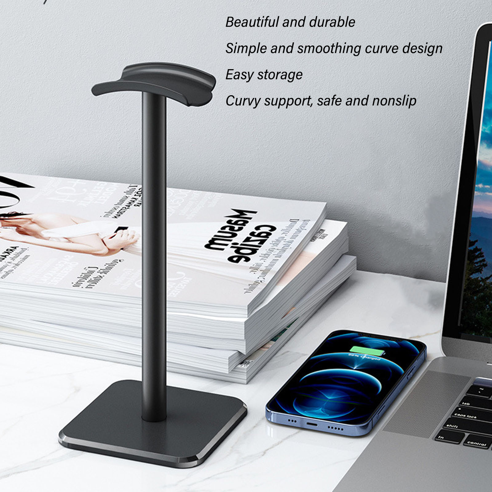Headphone Stand Rounded Corner - Home Office Headset 评论和价格