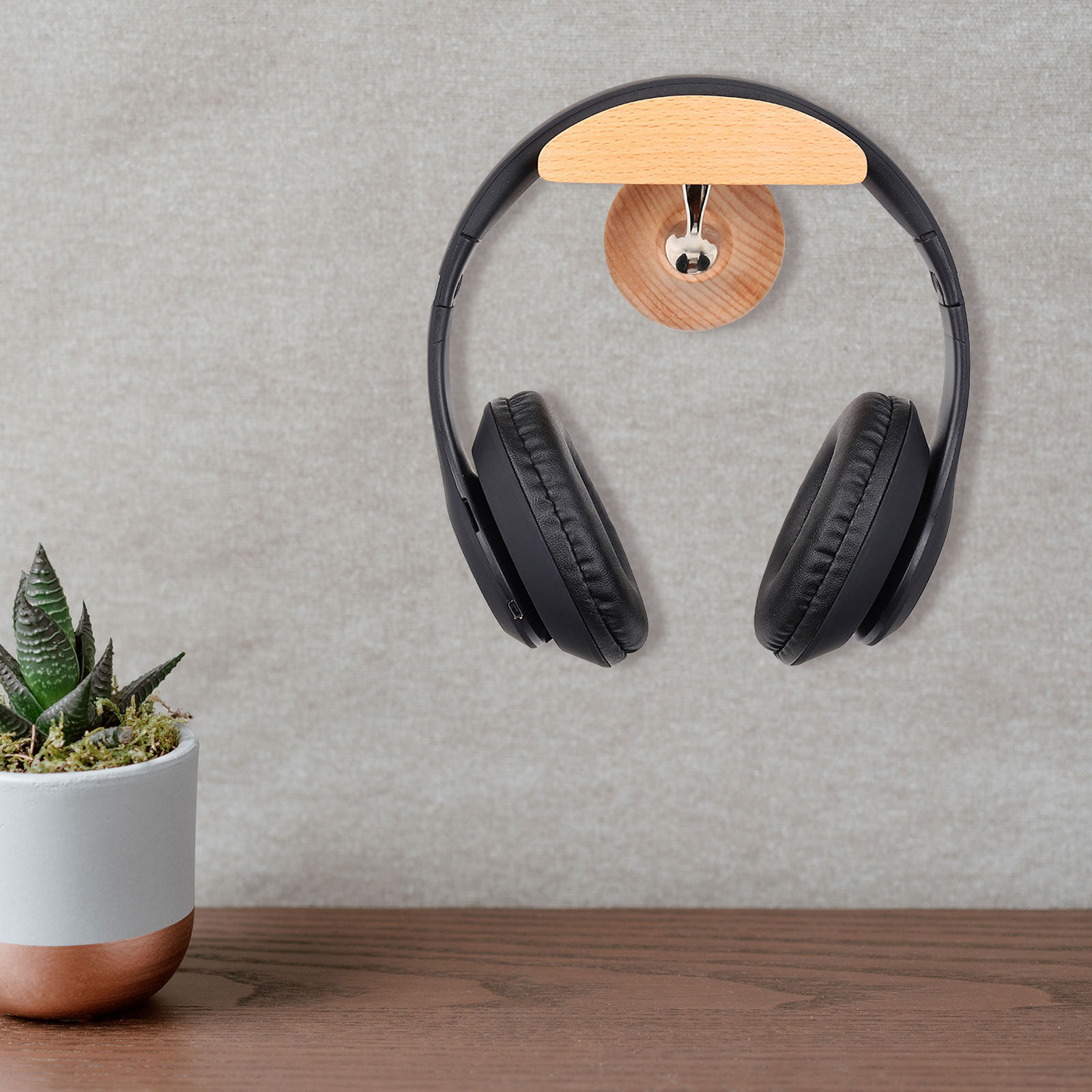 1Set Natural Wood and Metal He - Home Office Headset 评论和价格