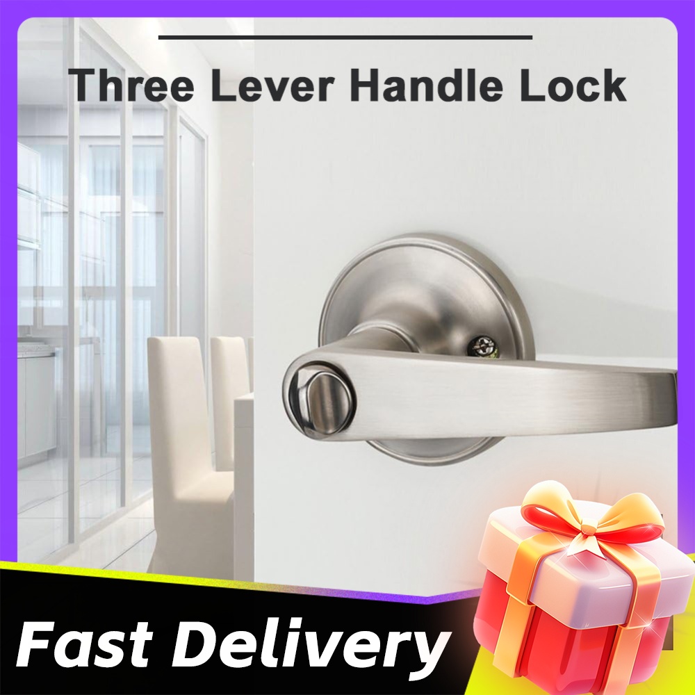 Door Lever Lock with 3 Keys En - Home Office Immigration 评论和价格