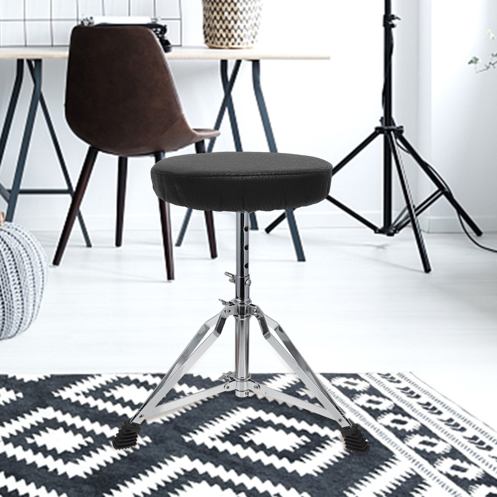 Super Round Stool Cover Black  - Home Office With Sofa 评论和价格
