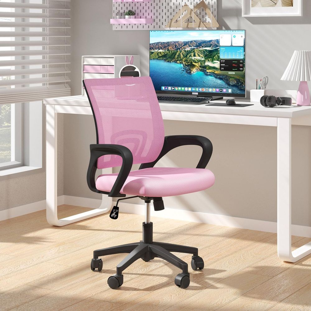 Pink Ergonomic Mesh Office Cha - Home Office Ergonomics 评论和价格